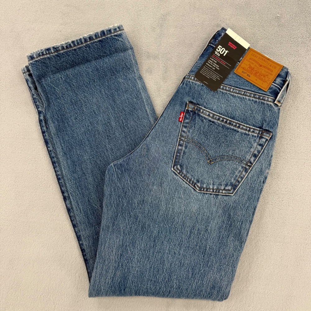 Levi's 501‎ '90s Selvedge Denim Light Wash Straight Leg Jeans Women's Sz W24 L30